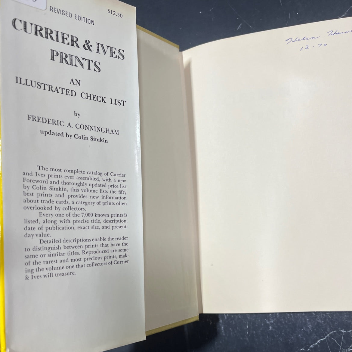 cenery. currier & ives prints an illustrated check list book, by frederic a. conningham, 1970 Hardcover image 4