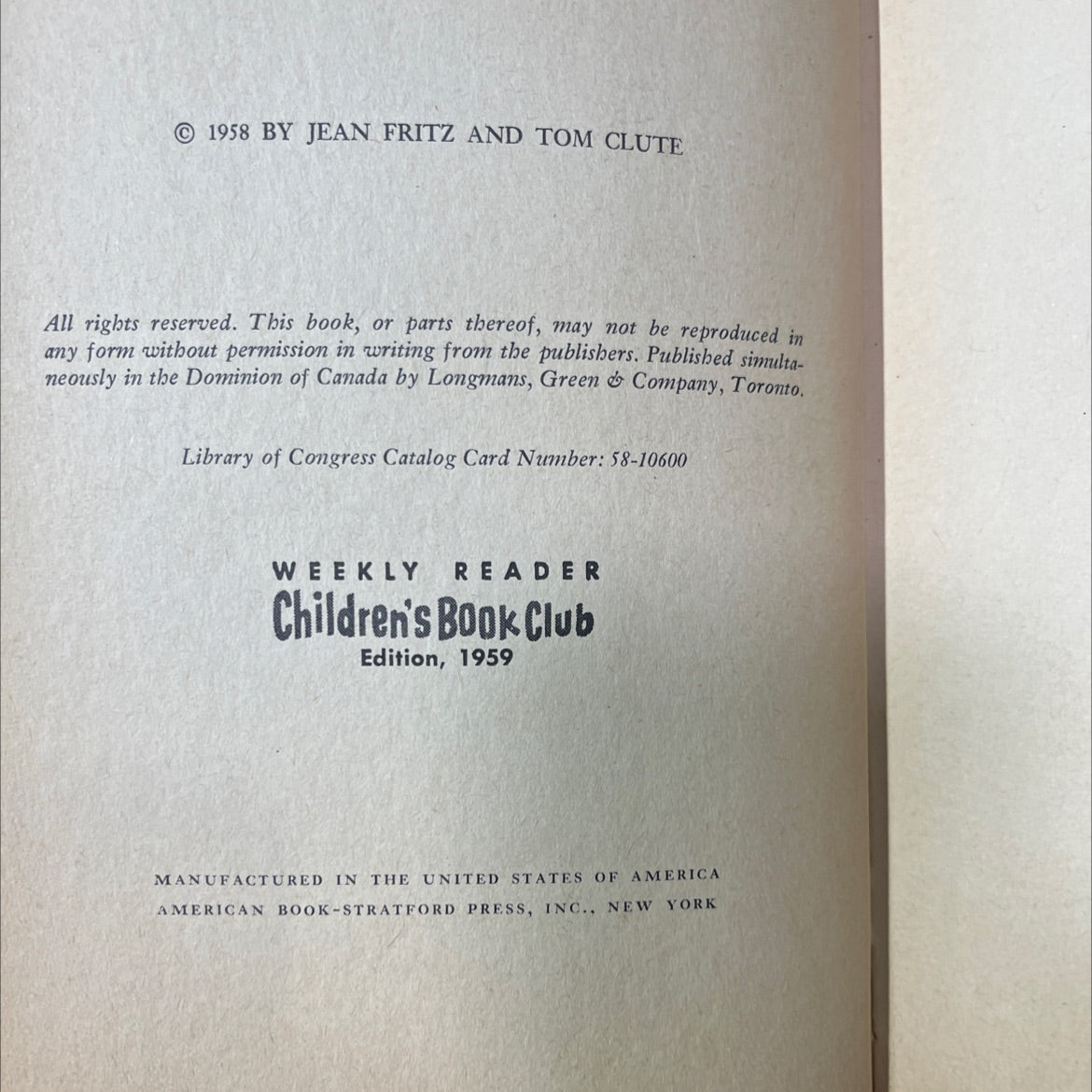 champion dog prince tom book, by jean fritz and tom clute, 1958 Hardcover image 3