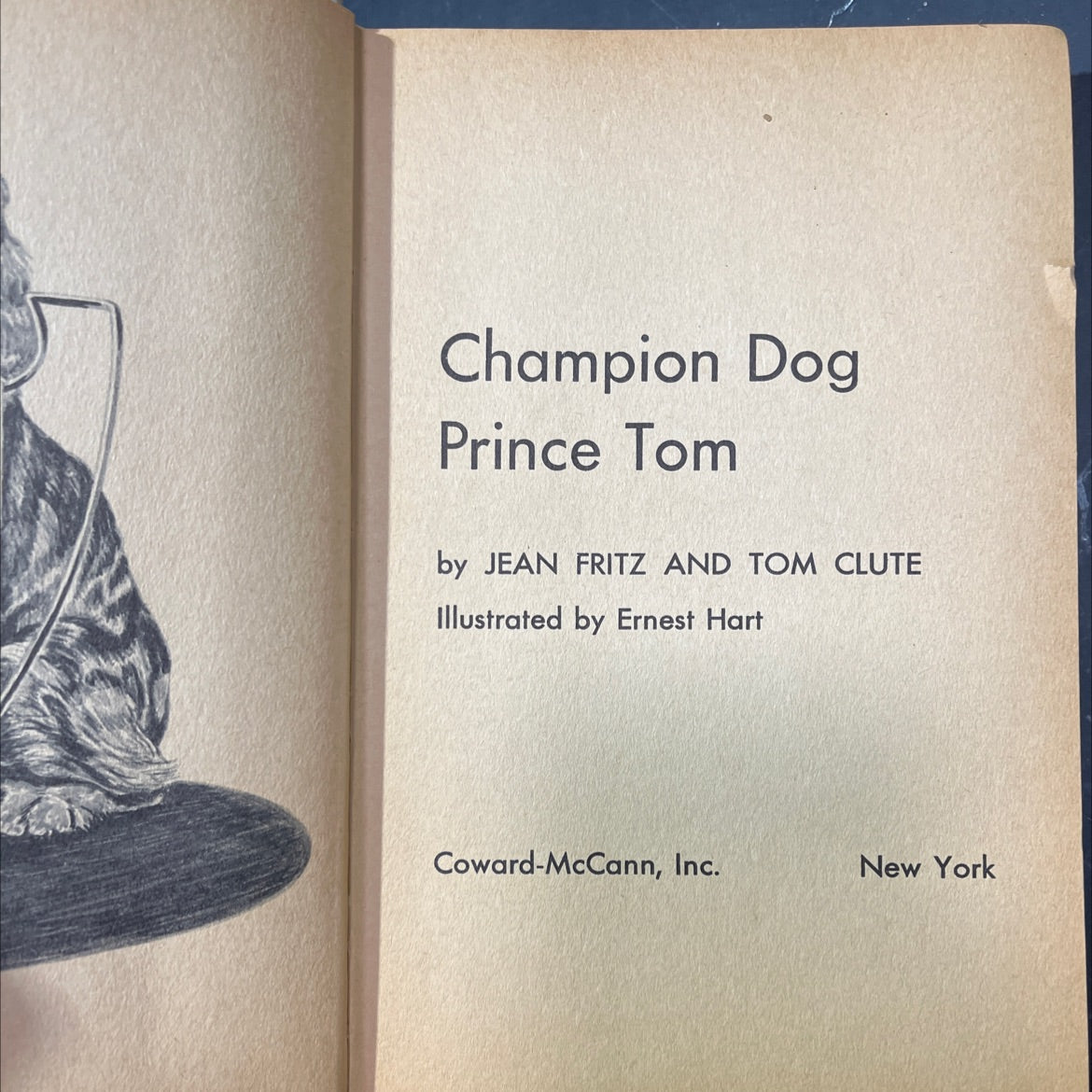champion dog prince tom book, by jean fritz and tom clute, 1958 Hardcover image 2