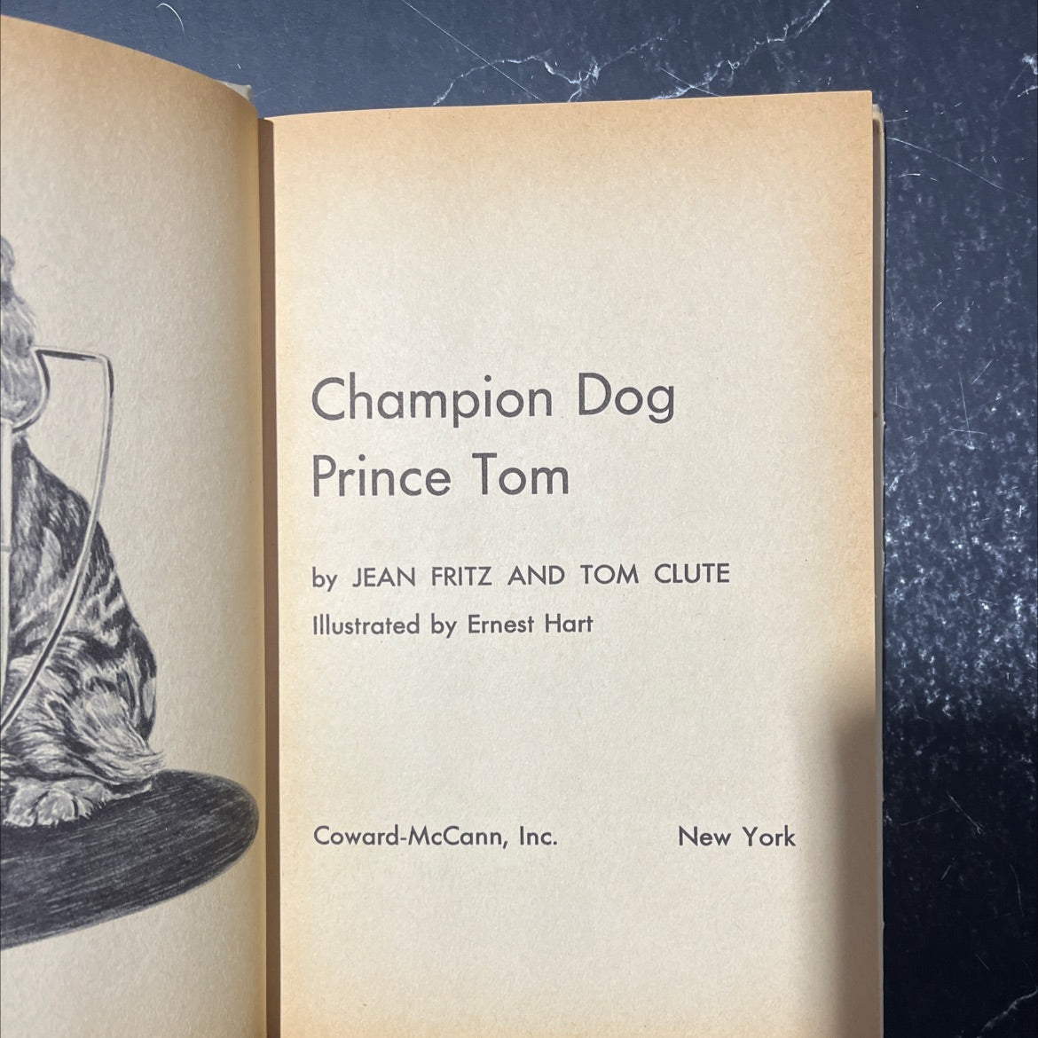 champion dog prince tom book, by jean fritz and tom clute, 1958 Hardcover image 2