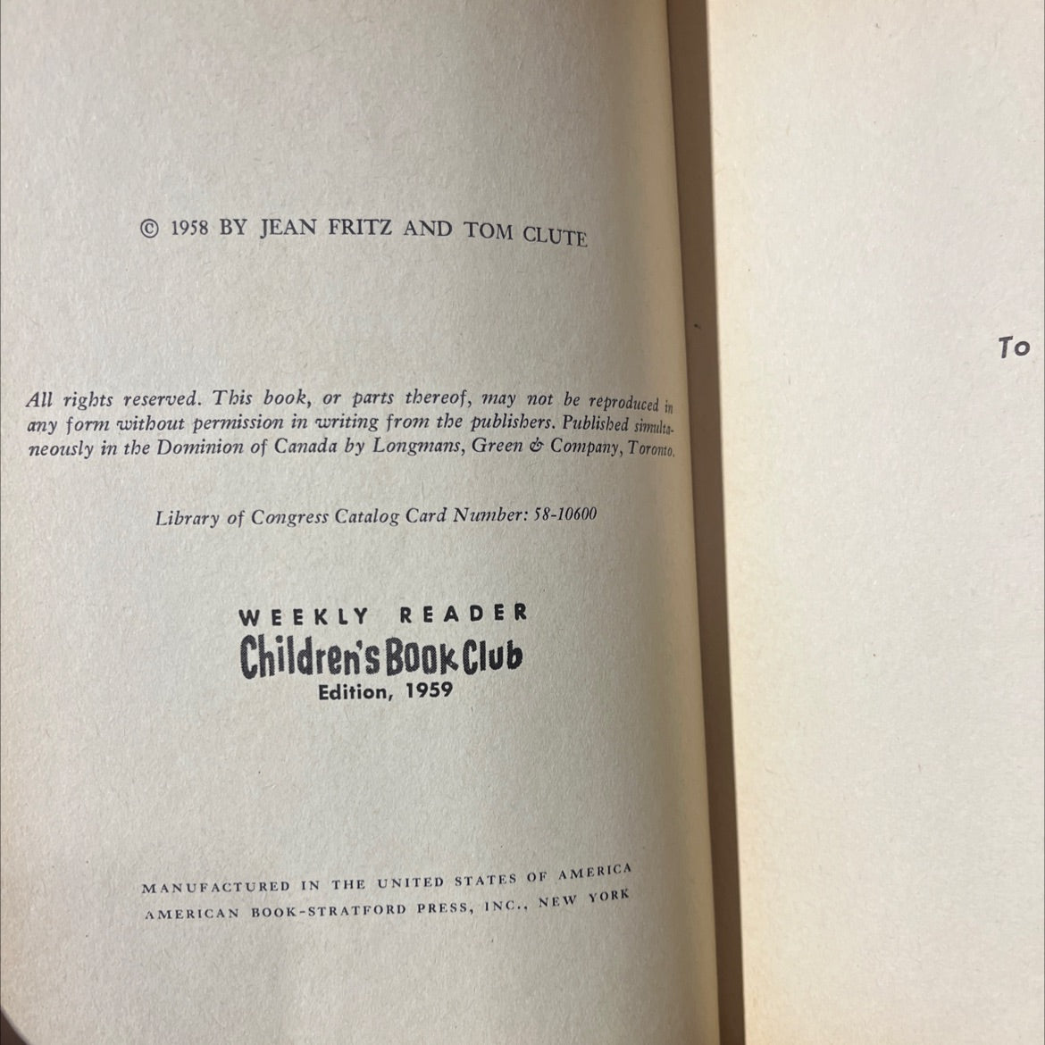 champion dog prince tom book, by jean fritz and tom clute, 1958 Hardcover image 3