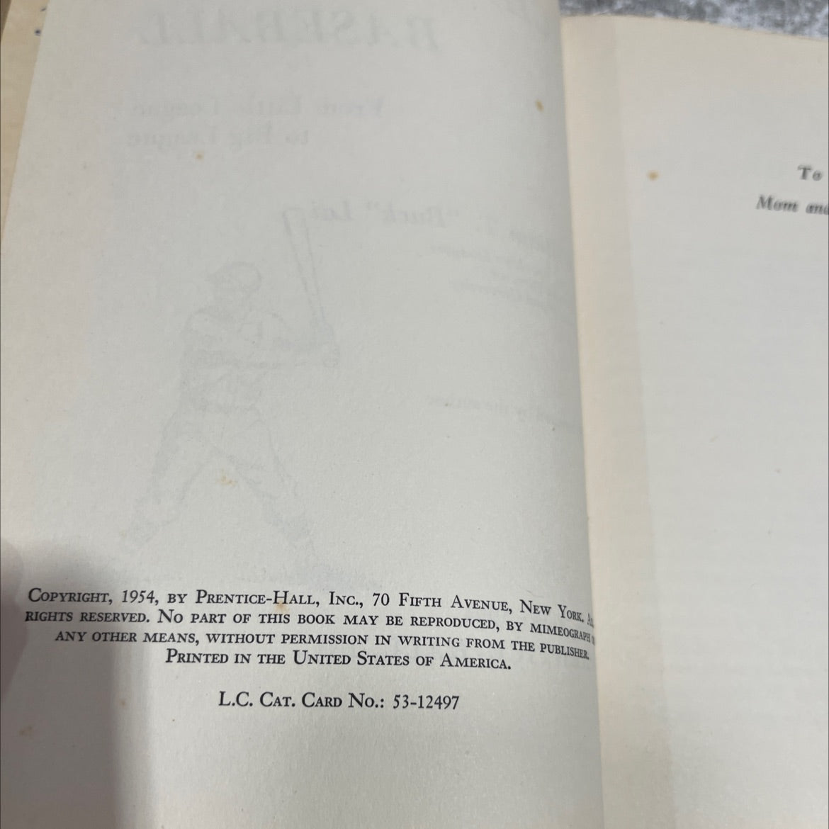 championship baseball from little league to big league book, by william t. \"buck\" lai sconn, 1954 Hardcover image 3