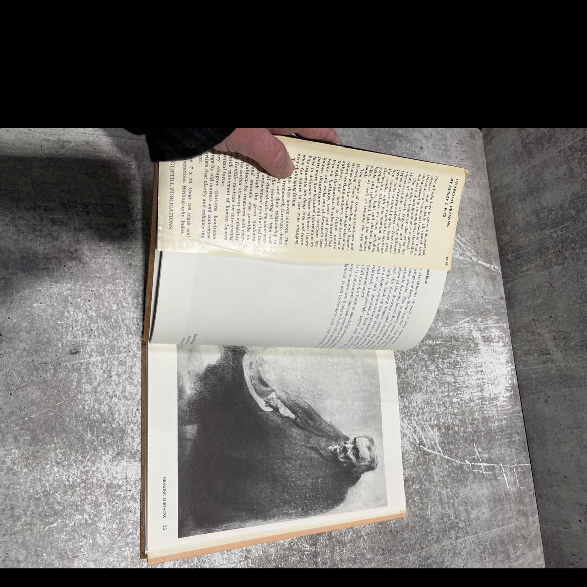 charcoal drawing book, by Henry C. Pitz, 1975 Hardcover image 4