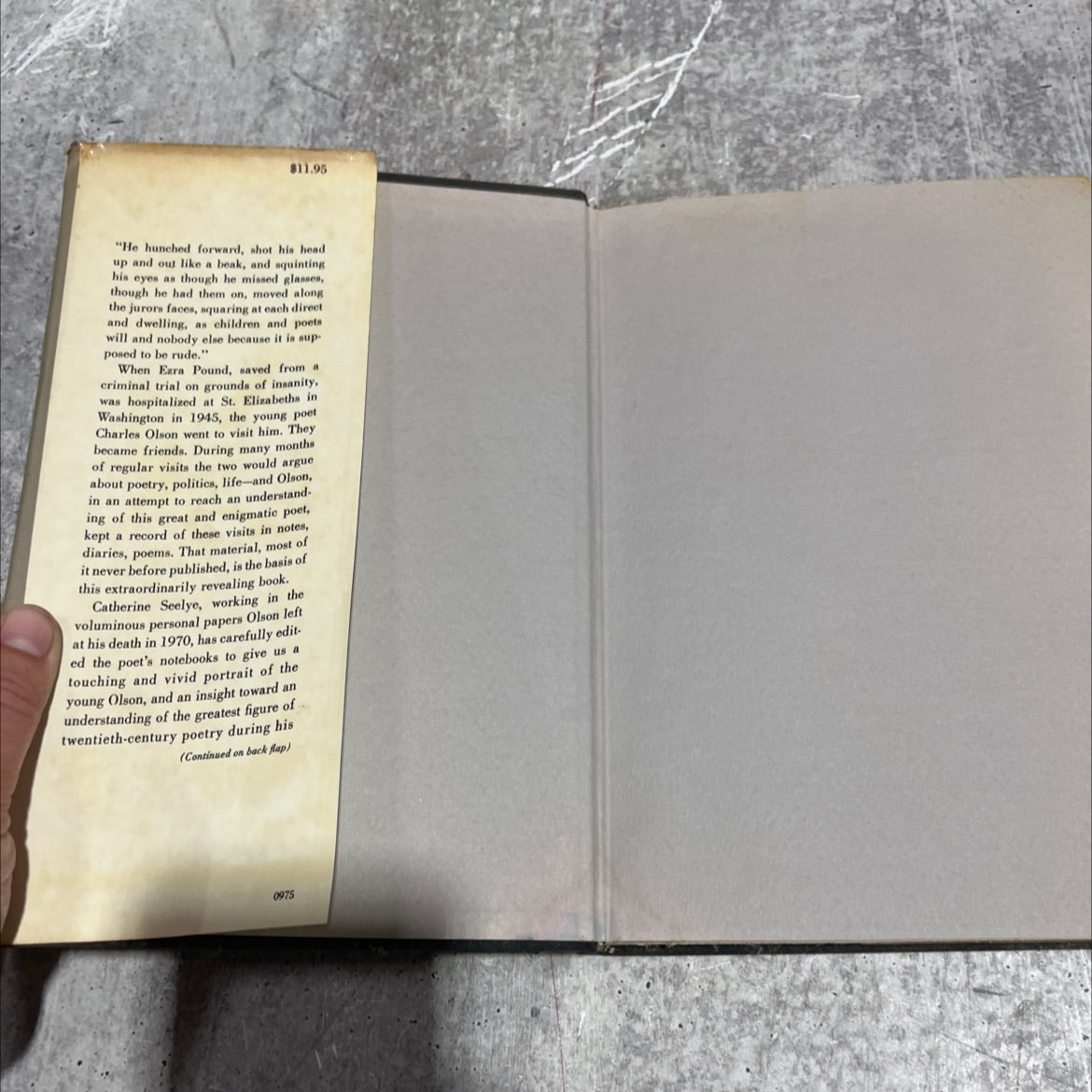 charles olson & ezra pound an encounter at st. elizabeths book, by charles olson, 1975 Hardcover image 4