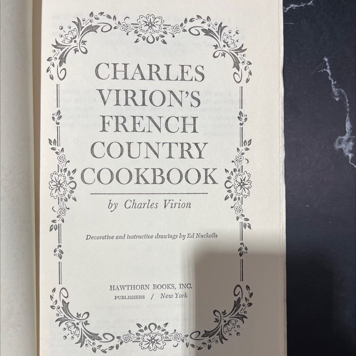 charles virion's french country cookbook book, by Charles Virion, 1972 Hardcover image 2