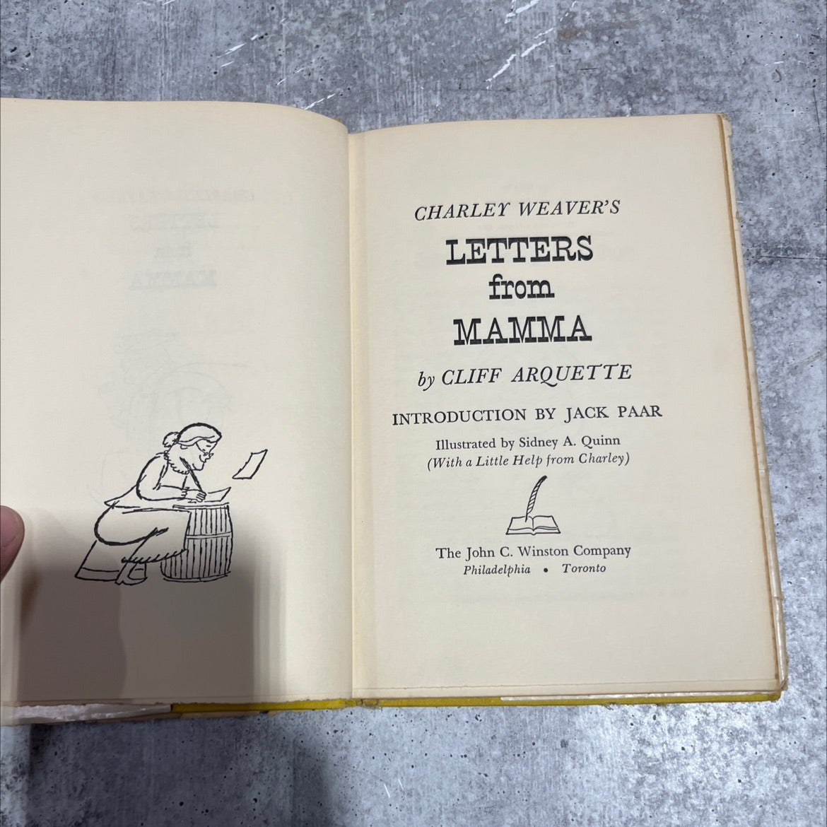 charley weaver's letters from mamma book, by cliff arquette, 1959 Hardcover image 2