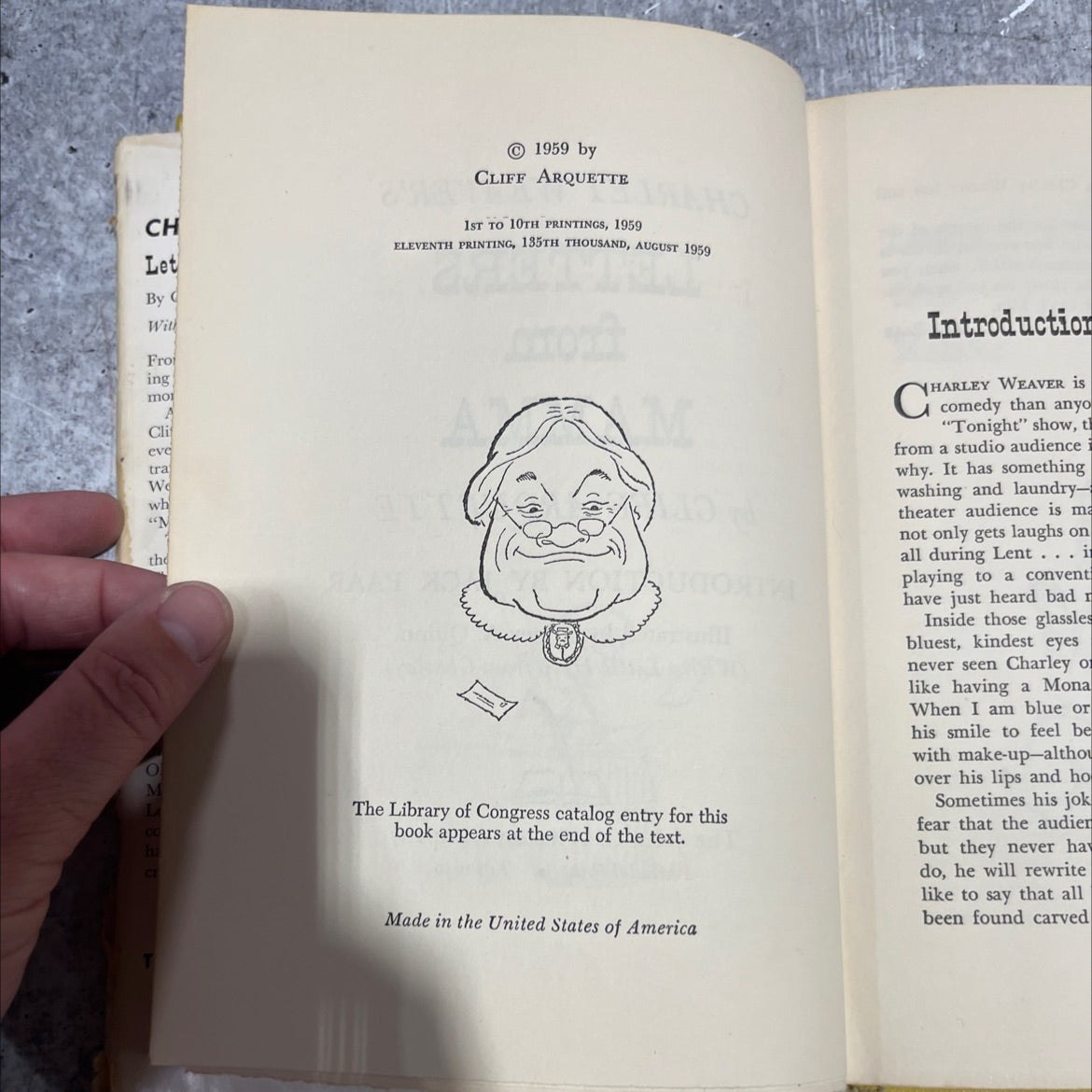 charley weaver's letters from mamma book, by cliff arquette, 1959 Hardcover image 3