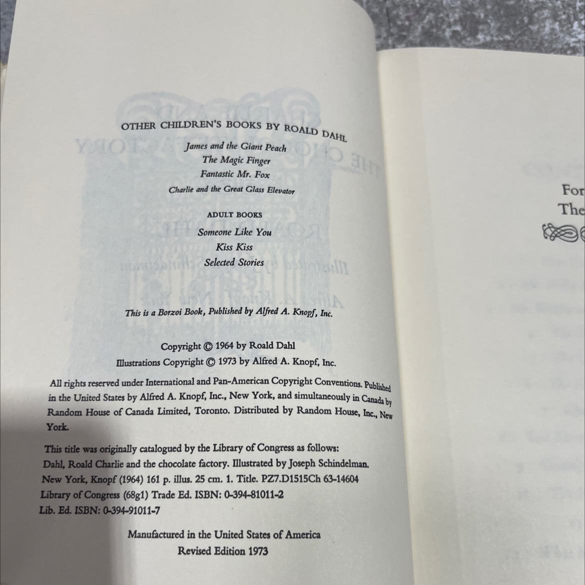 charlie and the chocolate factory book, by roald dahl, 1973 Hardcover image 3