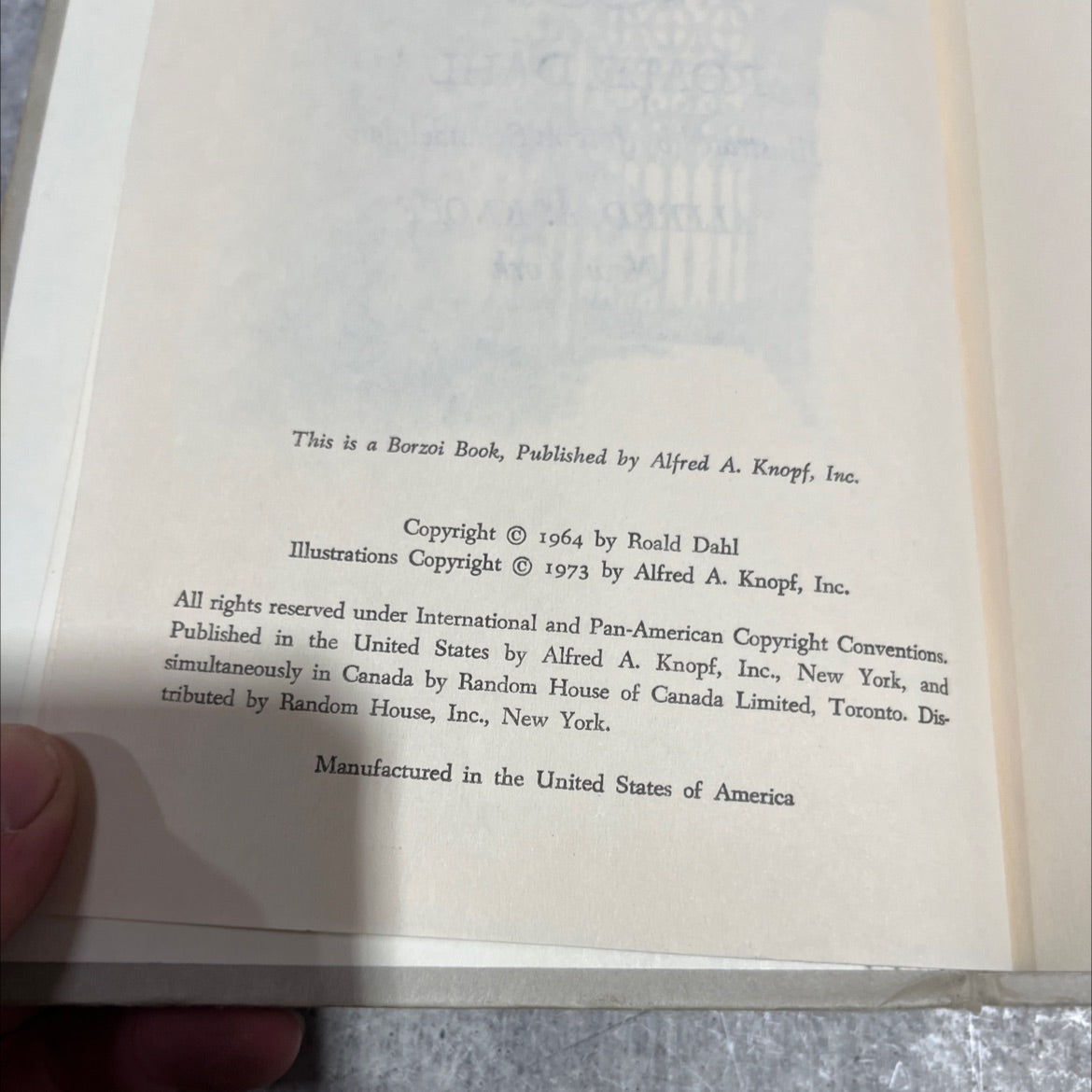 charlie and the chocolate factory book, by roald dahl, 1973 Hardcover image 3
