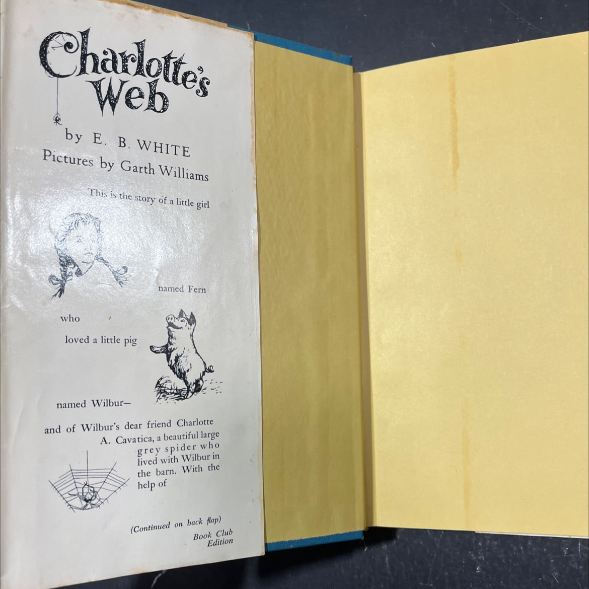 charlotte's web book, by e. b. white, 1952 Hardcover image 4