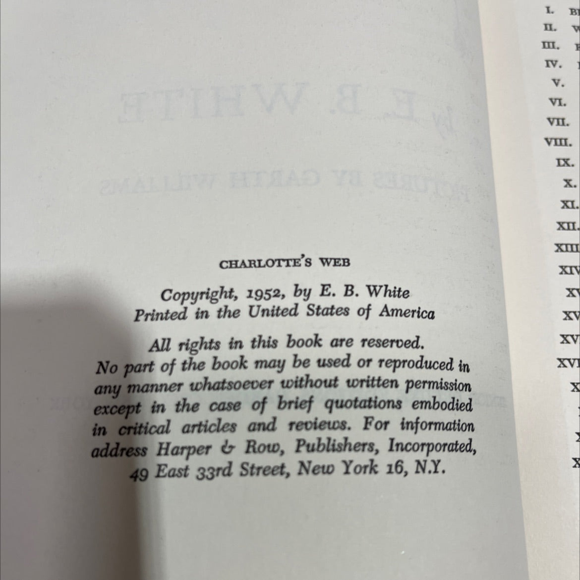 charlotte's web book, by e. b. white, 1952 Hardcover image 3