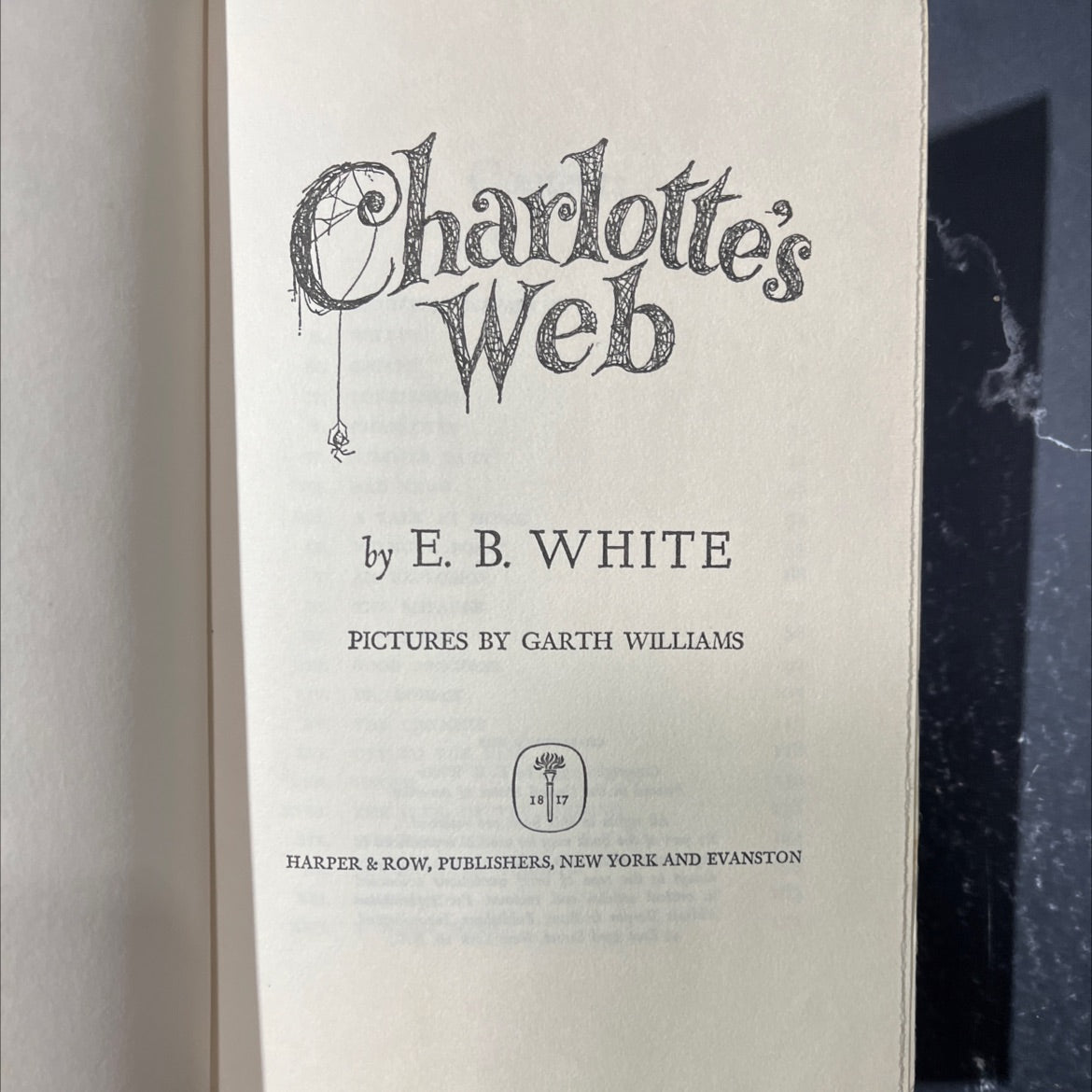 charlotte's web book, by e. b. white, 1952 Hardcover image 2