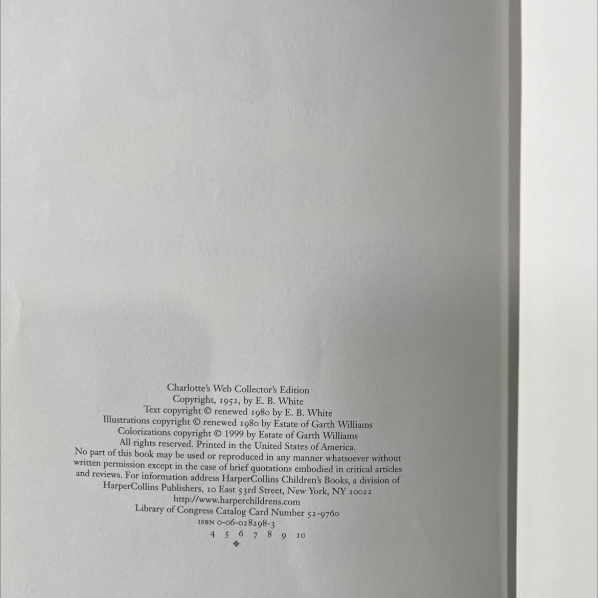 charlotte's web book, by e. b. white, 1980 Hardcover image 3