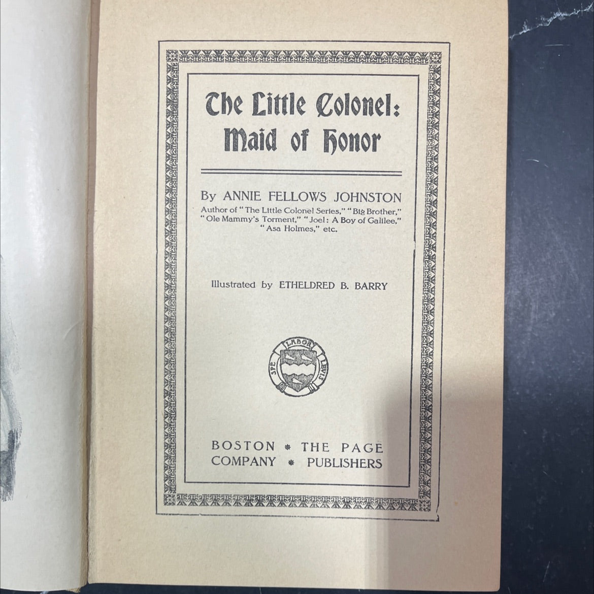 che little colonel: maid of honor book, by annie fellows johnston, 1929 Hardcover image 2