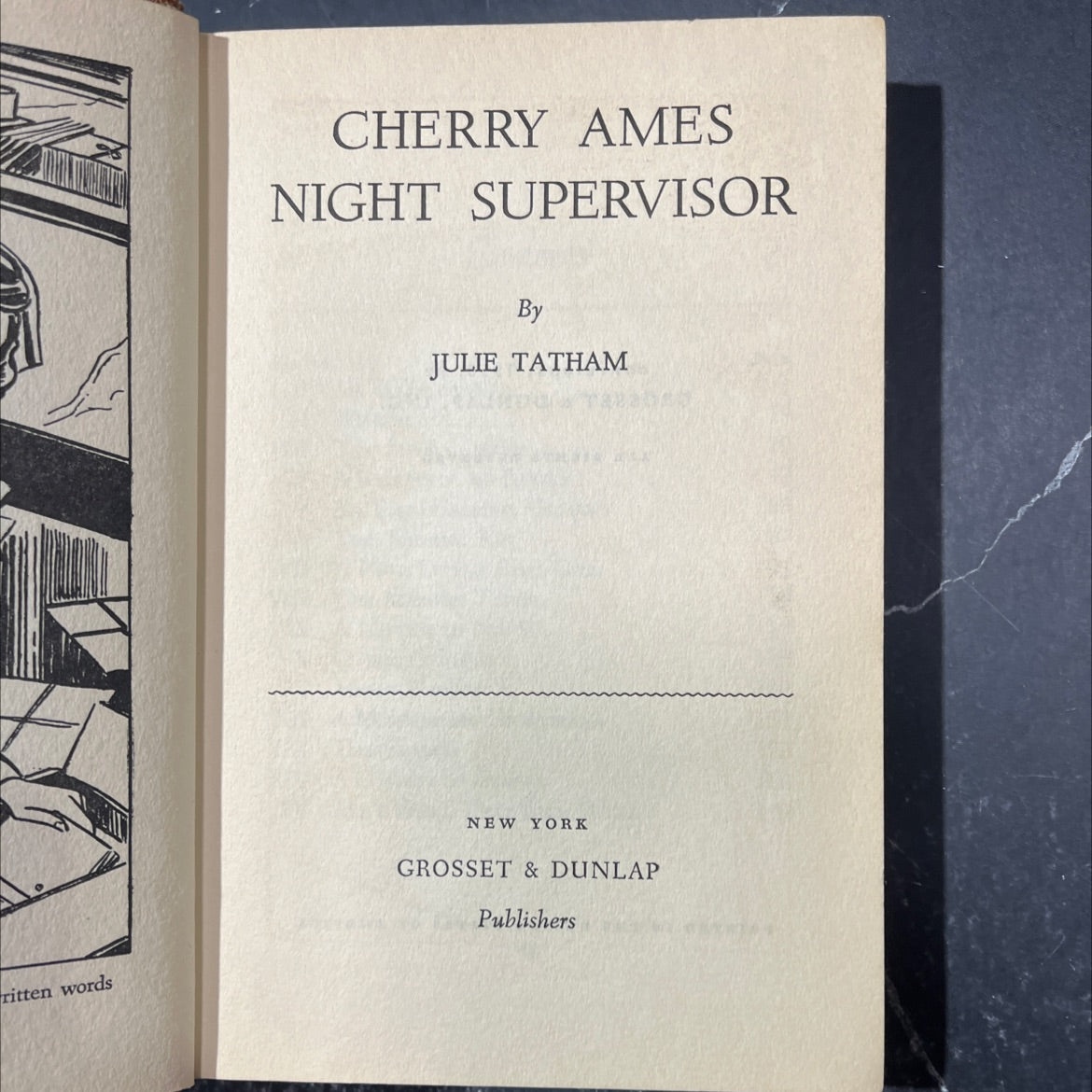 cherry ames night supervisor book, by julie tatham, 2002 Hardcover image 2