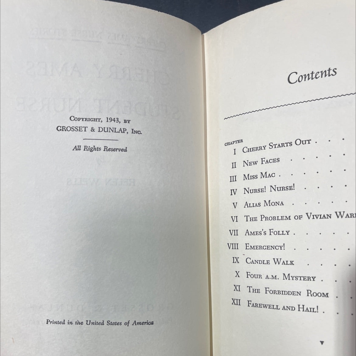 cherry ames student nurse book, by helen wells, 1943 Hardcover image 3
