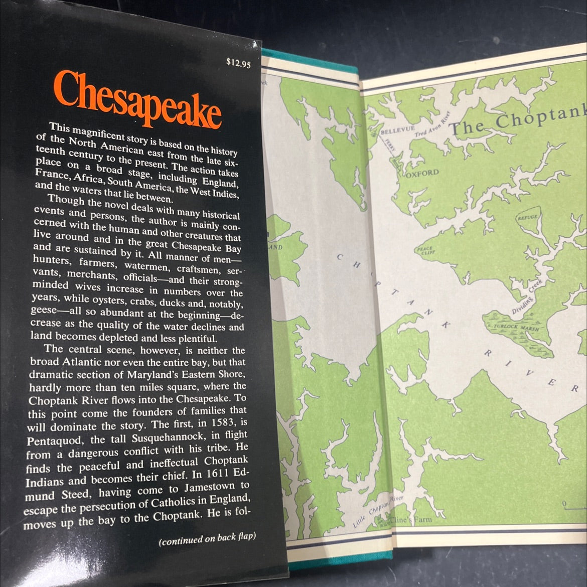 SIGNED chesapeake book, by james a. michener, 1978 Hardcover, First Edition image 4