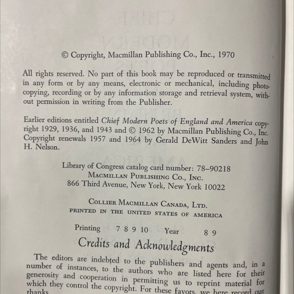 chief modern poets of britain and america book, by gerald dewitt sanders, john herbert nelson, m. l. rosenthal, 1970 image 3