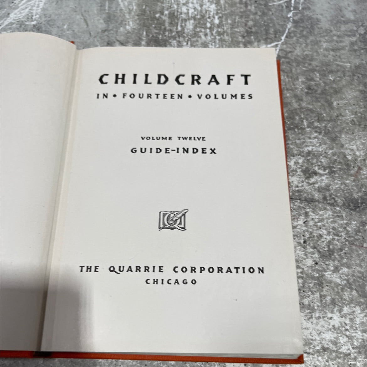 child craft in fourteen volumes volume twelve guide-index book, by the quarrie corporation, 1947 Hardcover image 2