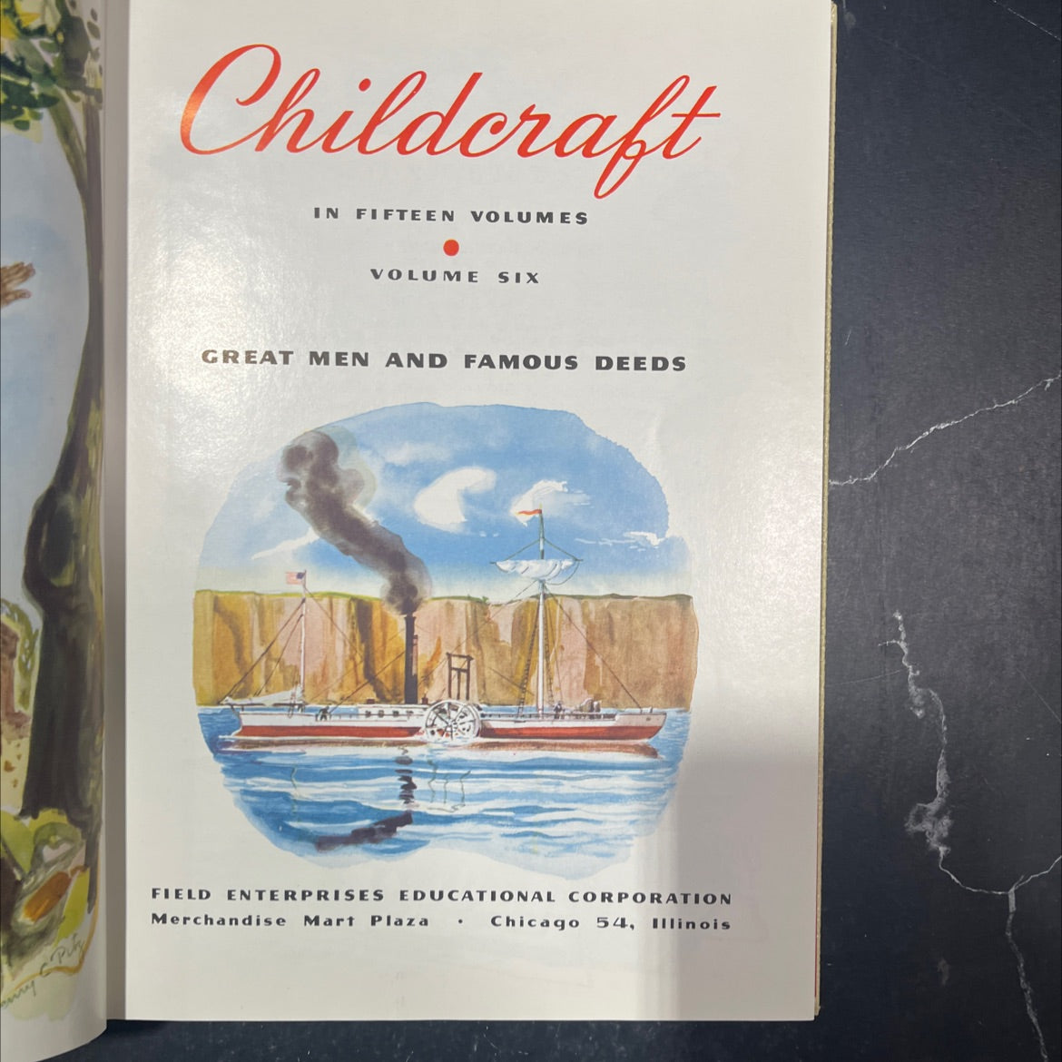childcraft in fifteen volumes volume six great men and famous deeds book, by Field Enterprises, Inc., 1954 Hardcover image 2
