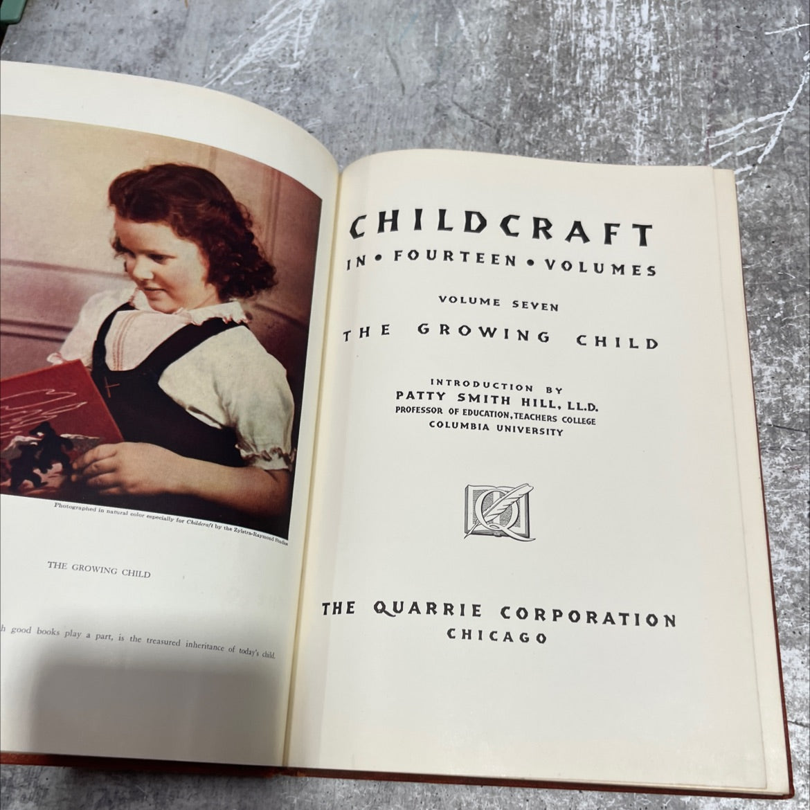 childcraft in fourteen the volumes volume seven growing child book, by Patty Smith Hill, 1939 Hardcover image 2