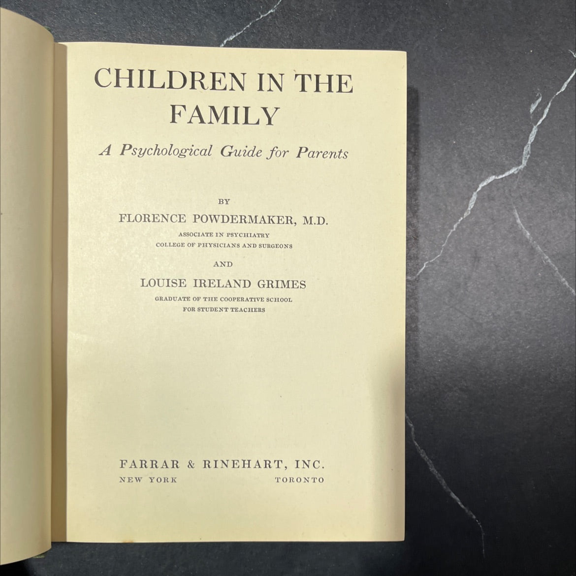children in the family a psychological guide for parents book, by florence powdermaker, m.d. and louise ireland grimes, image 2