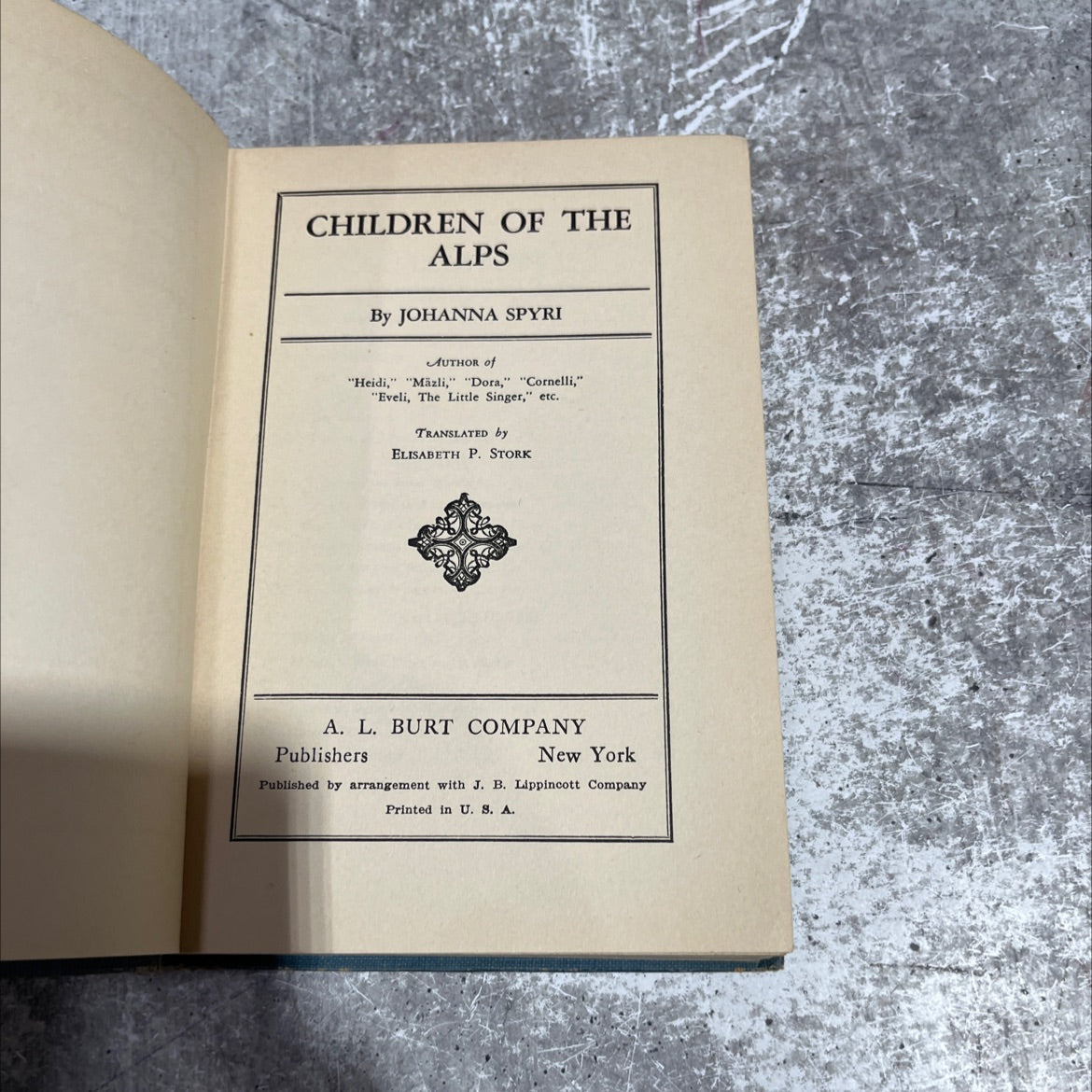 children of the alps book, by johanna spyri, 1925 Hardcover image 2