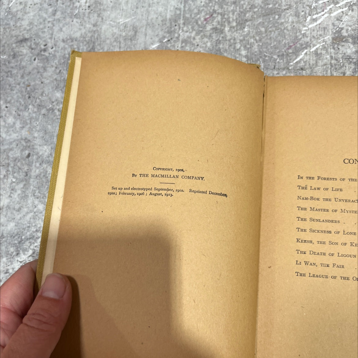 children of the frost book, by jack london, 1913 Hardcover image 3