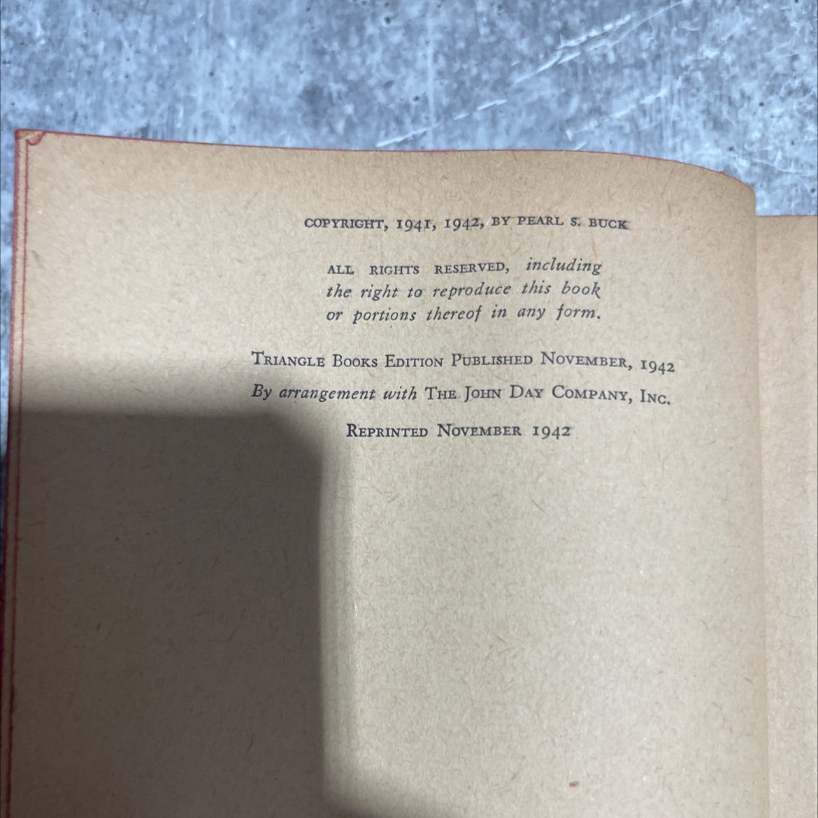 china sky book, by pearl s. buck, 1942 Hardcover image 3