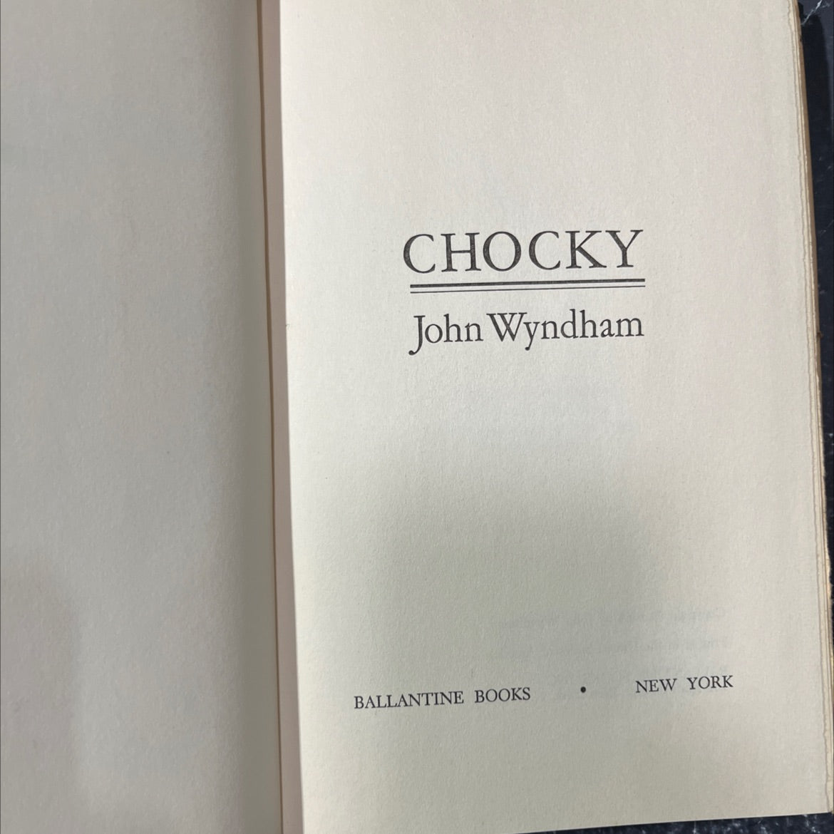 chocky book, by John Wyndham, 1968 Hardcover image 2