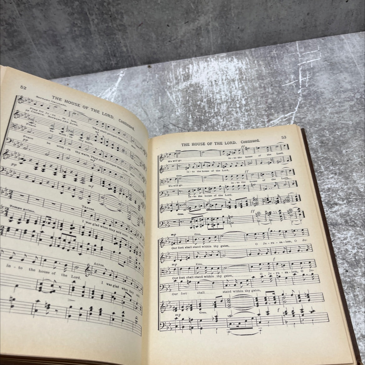 choral psalms a collection of anthems for church choirs book, by e. s. lorenz, 1913 Hardcover image 3