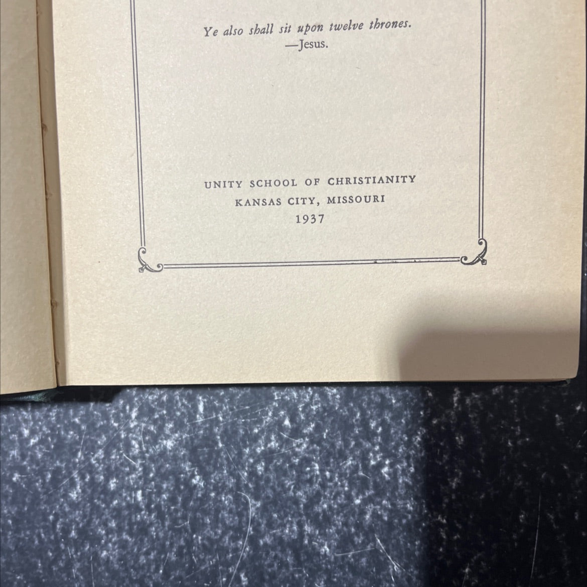 christ enthroned in man or the glorification of the twelve book, by cora dedrick fillmore, 1937 Hardcover image 3