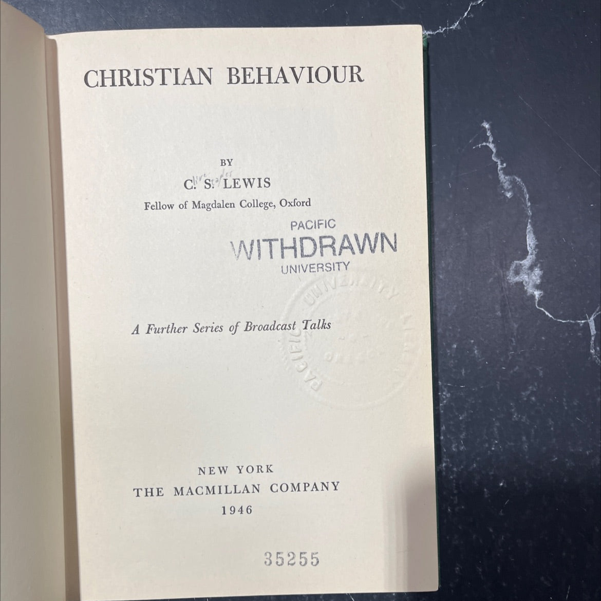 christian behaviour book, by c.s. lewis, 1946 Hardcover image 2