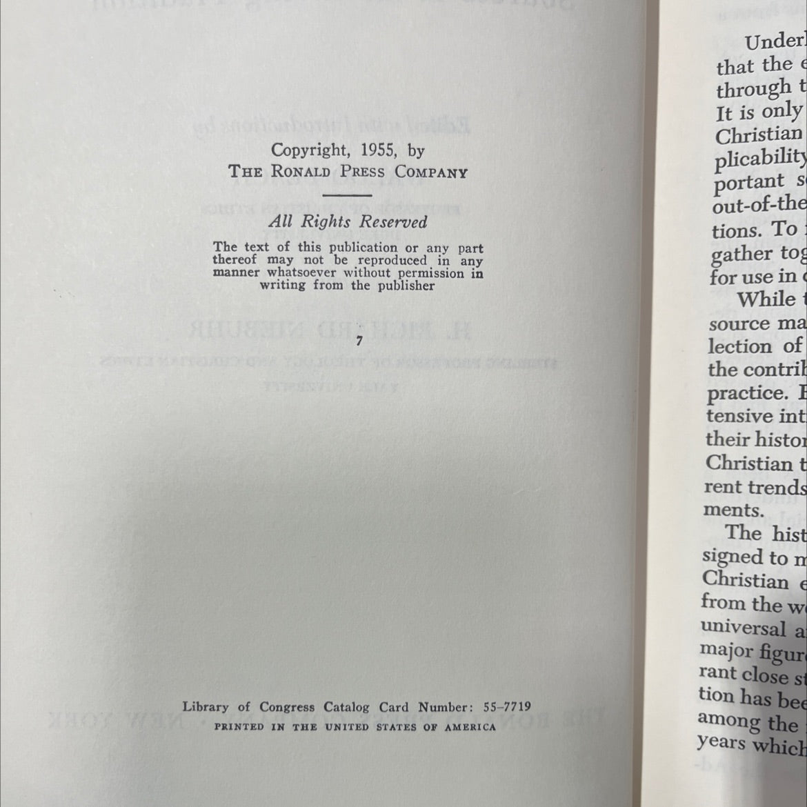 christian ethics sources of the living tradition book, by waldo beach, h. richard niebuhr, 1955 Hardcover image 3
