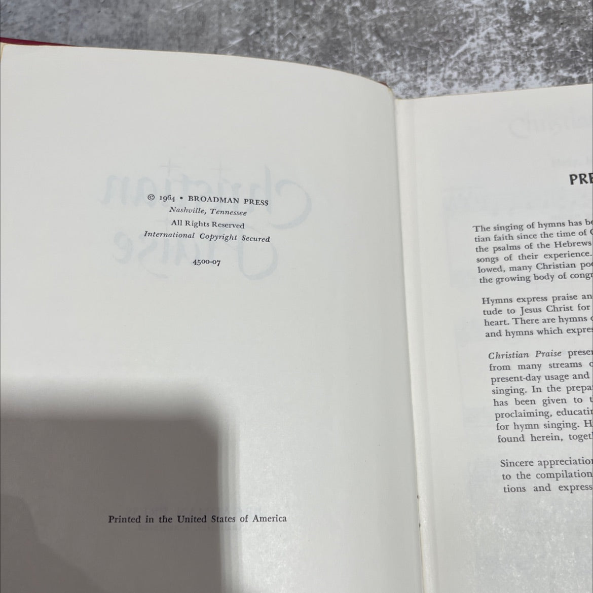 christian praise book, by unknown, 1964 Hardcover image 3