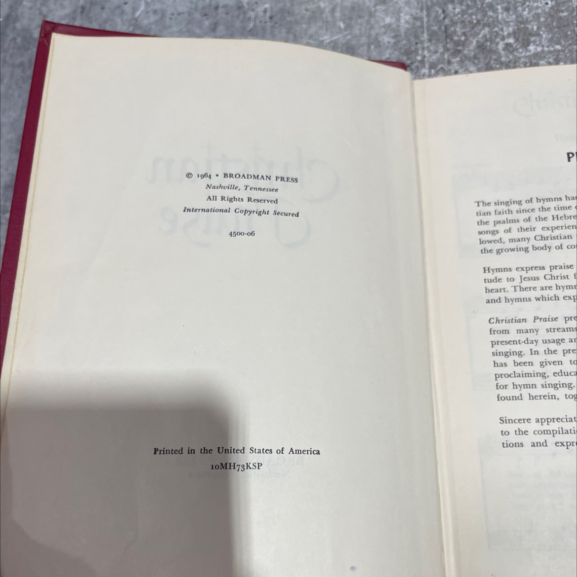 christian praise book, by unknown, 1964 Hardcover image 3
