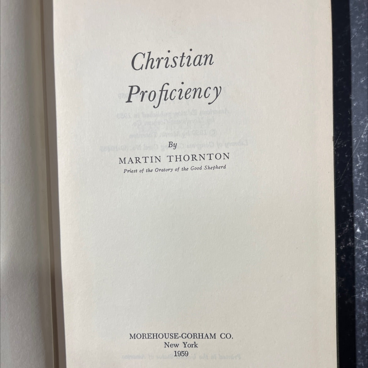 christian proficiency book, by martin thornton, 1959 Hardcover image 2