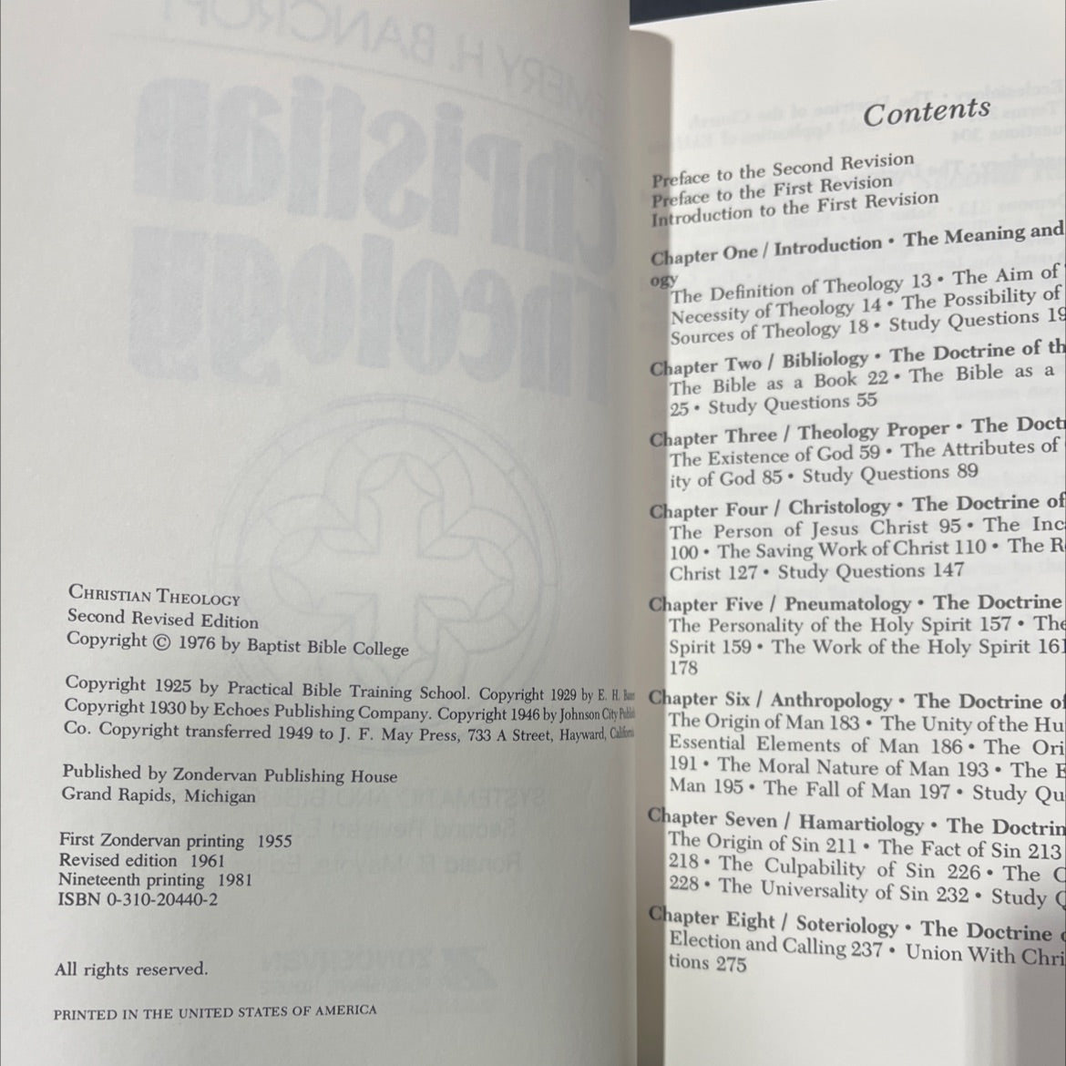 christian theology book, by emery h. bancroft, 1981 Hardcover image 3