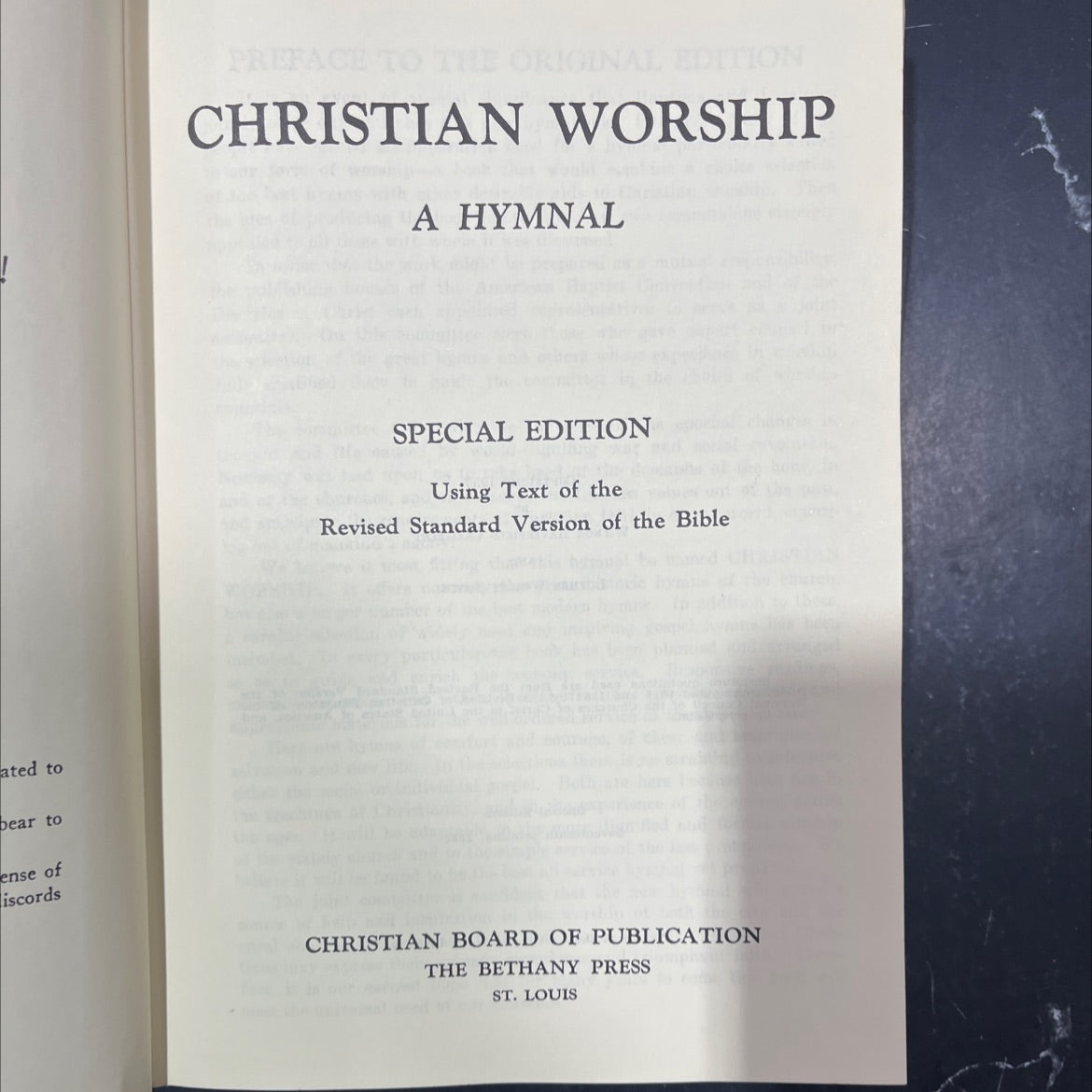 christian worship a hymnal special edition book, by wilbur haverfield cramblett and luther wesley smith, 1968 Hardcover image 2
