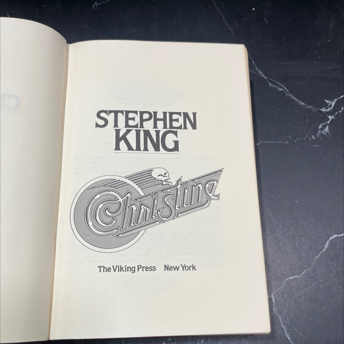 christine book, by stephen king, 1983 Hardcover, Vintage image 2