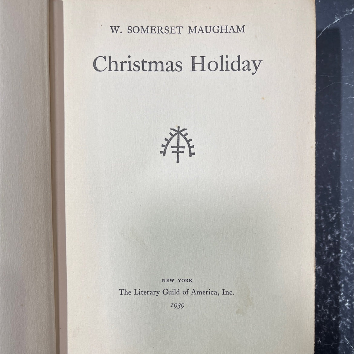 christmas holiday book, by w. somerset maugham, 1939 Hardcover image 2