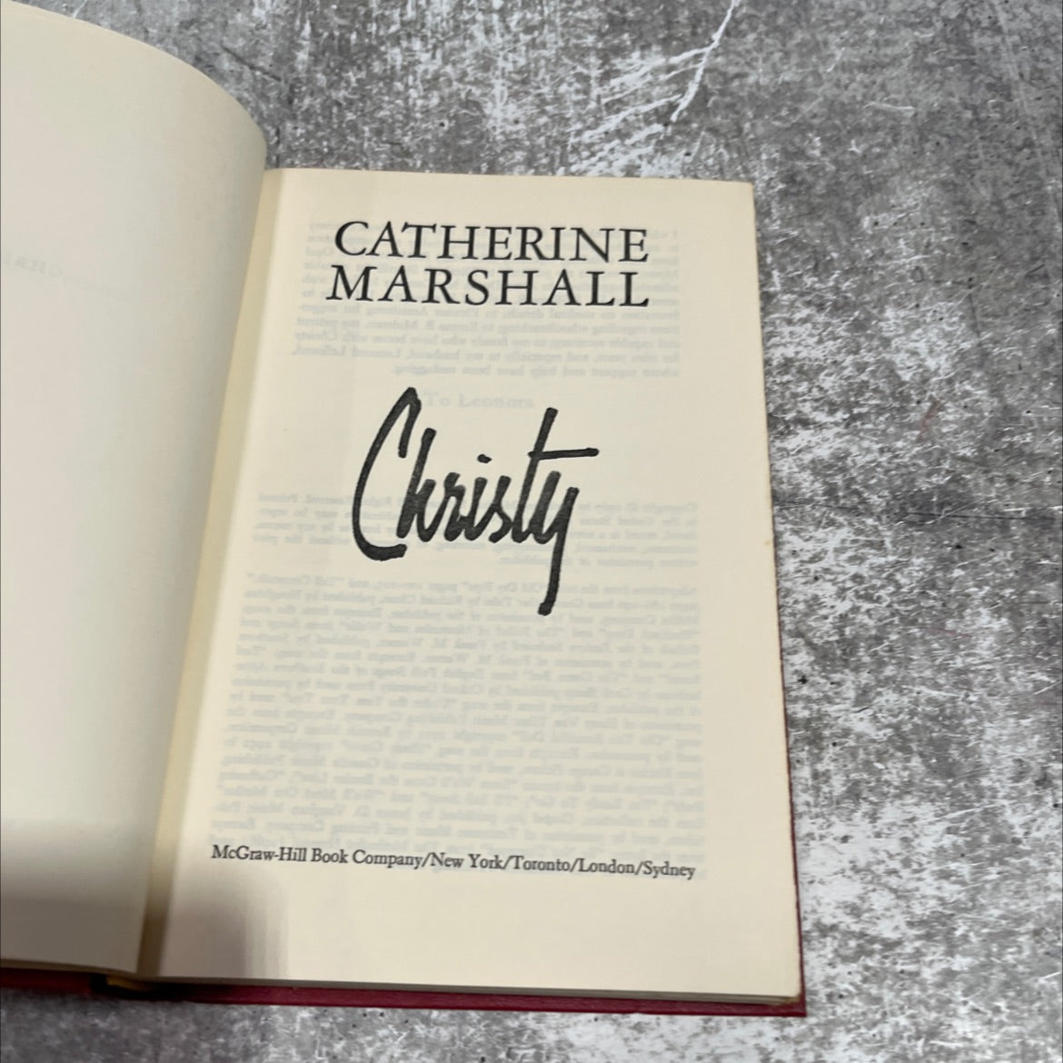 christy book, by catherine marshall lesourd, 1967 Hardcover image 2