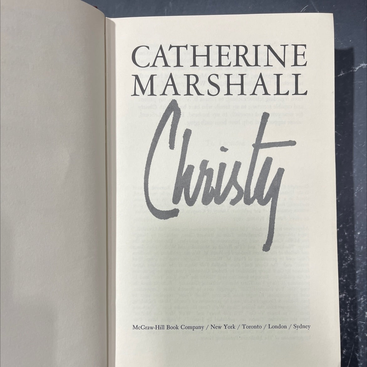 christy book, by catherine marshall, 1972 Hardcover image 2