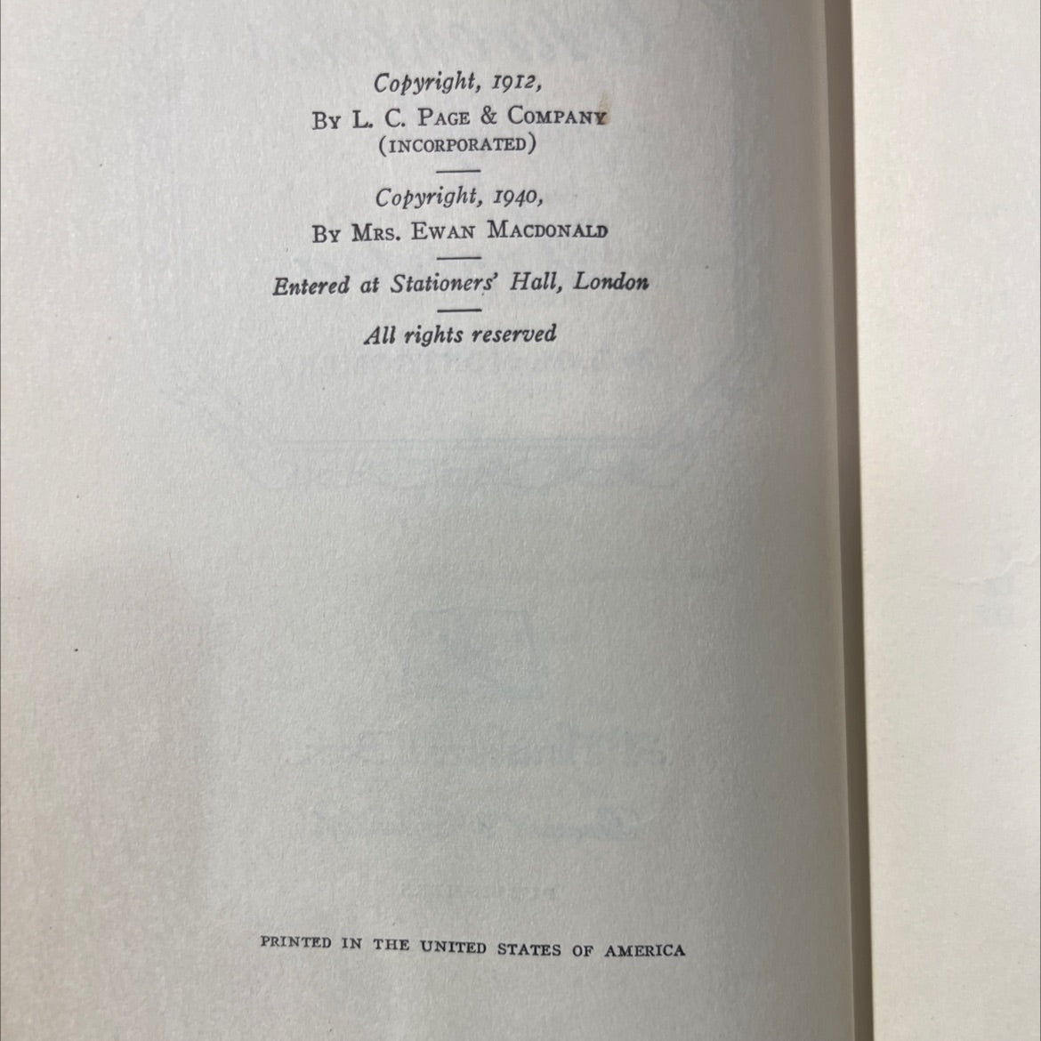 chronicles of avonlea book, by l. m. montgomery, 1940 Hardcover image 3