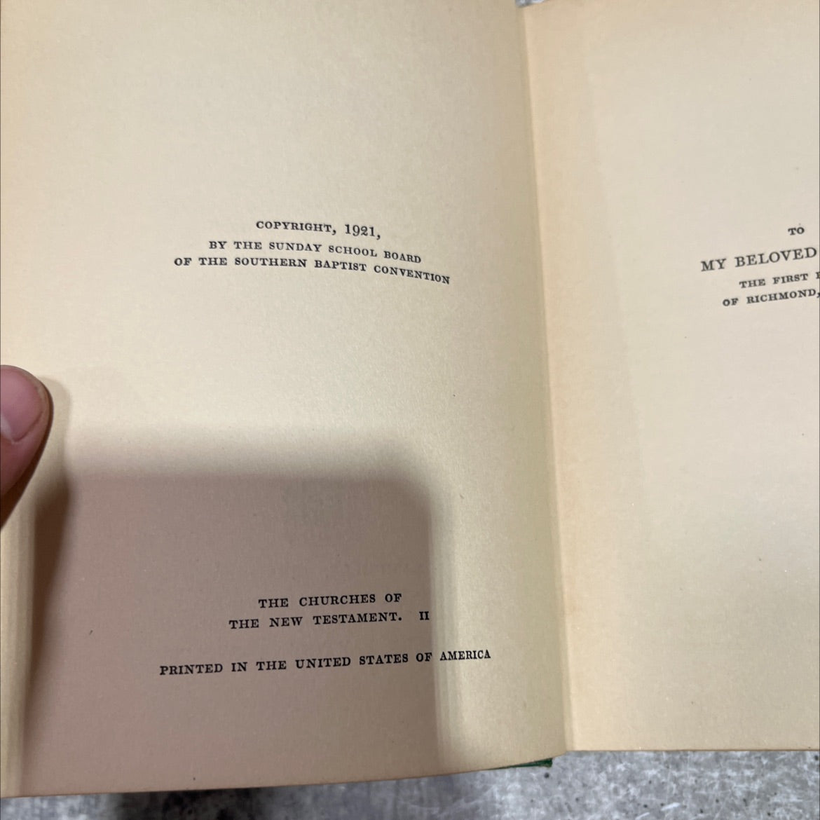 churches of the new testament book, by george w. mcdaniel, d.d., ll.d., 1921 Hardcover image 3