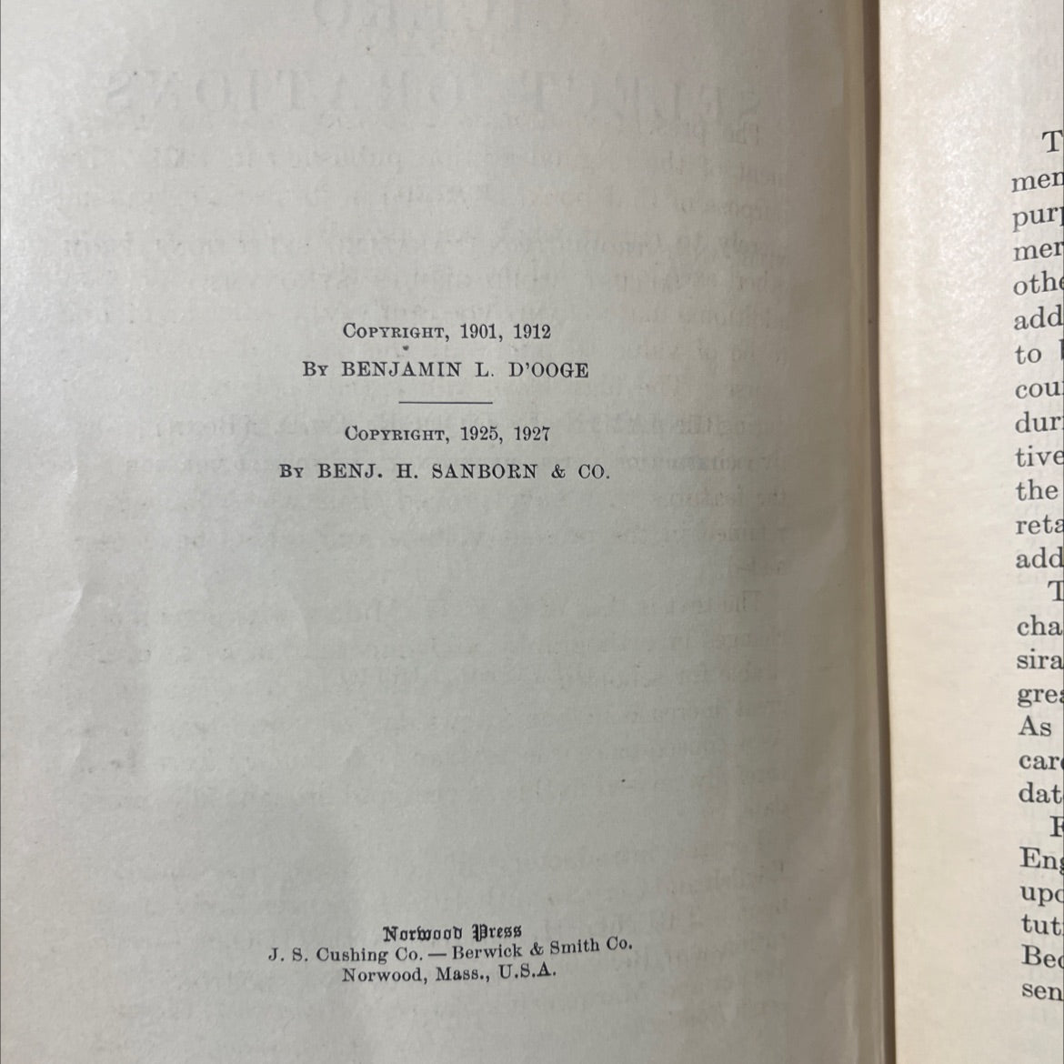 cicero select orations book, by benjamin l. d'ooge, 1928 Hardcover image 3