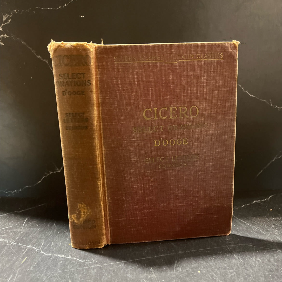 cicero select orations book, by benjamin l. d'ooge, 1928 Hardcover image 1