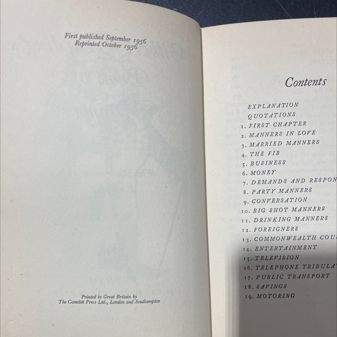 cilbert harding's book of manners book, by cilbert harding, 1956 Hardcover image 3