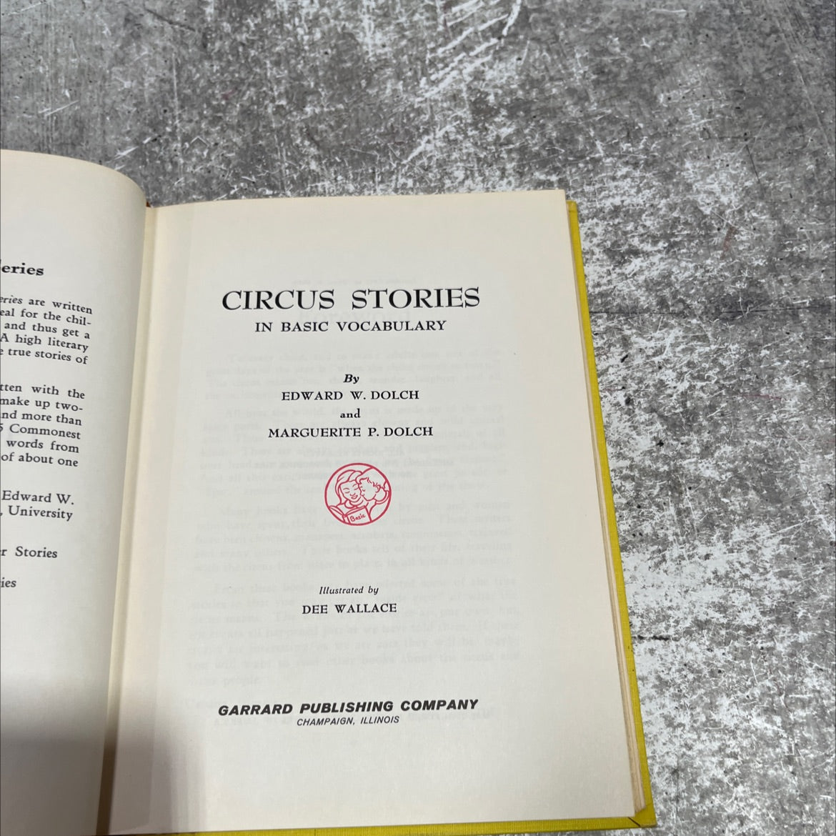 circus stories in basic vocabulary book, by edward w. dolch and marguerite p. dolch, 1956 Hardcover image 2