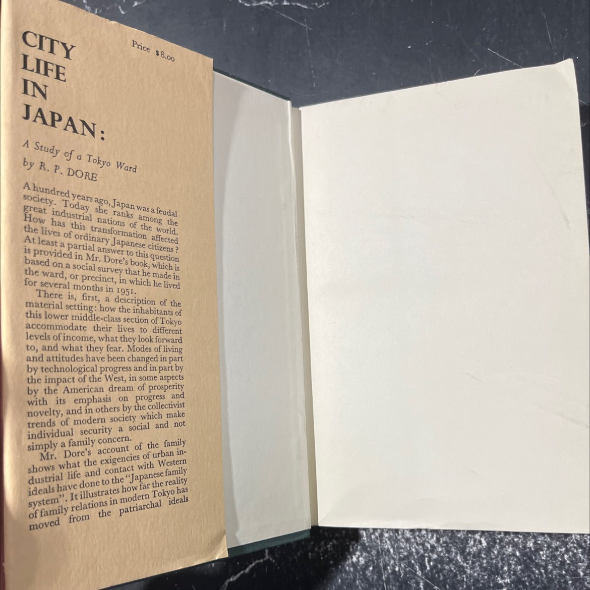 city life in japan a study of a tokyo ward book, by r. p. dore, 1958 Hardcover image 4
